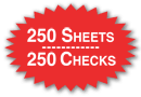 250 Sheets, 250 Checks