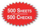 redburst sheets & checks count