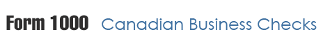 Form 1000 Canadian Voucher Checks