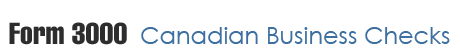 Form 3000 Canadian Business Checks