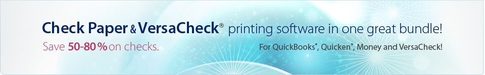 Check paper & VersaCheck printing software in one great bundle!