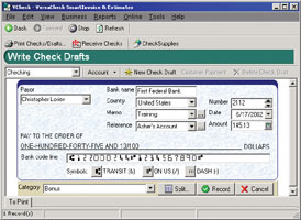 SmartInvoice makes creating and printing checks easy with a point-and-click interface!